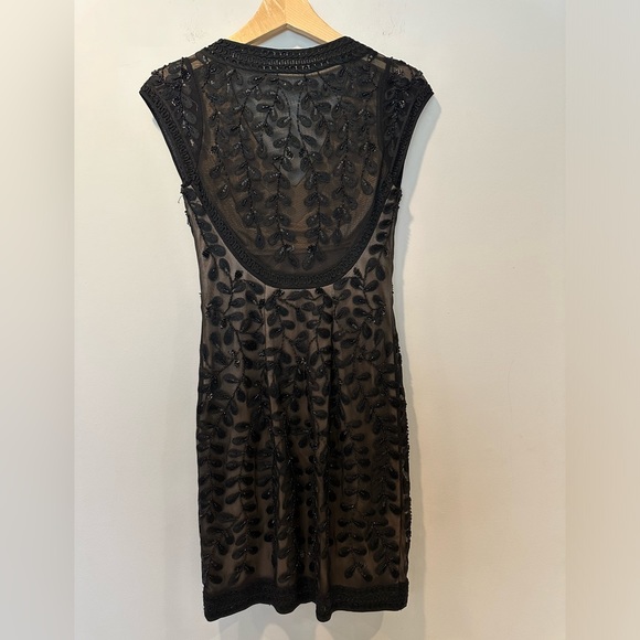 Sue Wong Short Sleeve Beaded Floral Dress - Picture 2 of 5